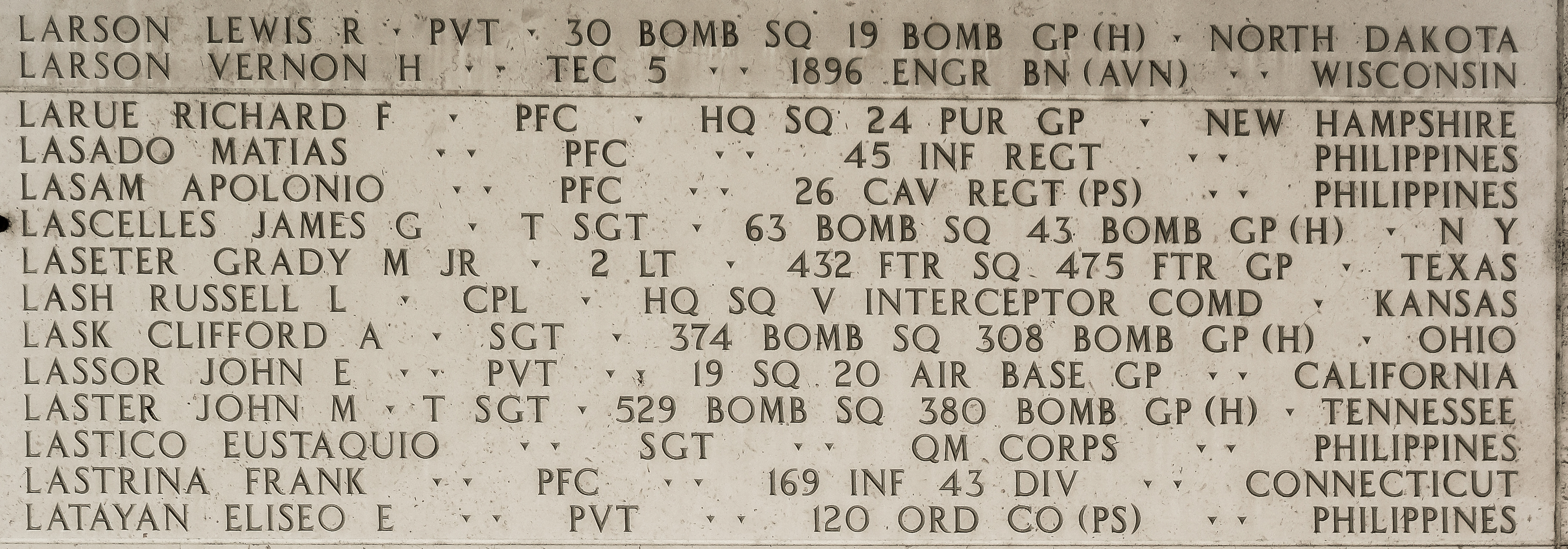 Richard F. Larue, Private First Class